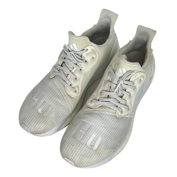 Adidas Boost X Pharrell Williams White Solar HU Glide Mesh Low Top Shoes Size 12 - Picture 9 of 13